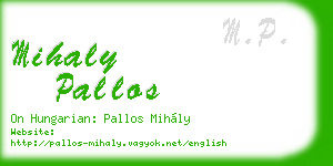 mihaly pallos business card